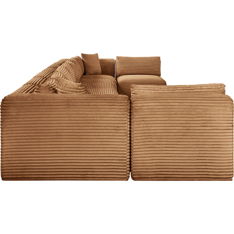 Meridian Shaggy Saddle Corduroy Performance Fabric Modular Sectional IMAGE 4