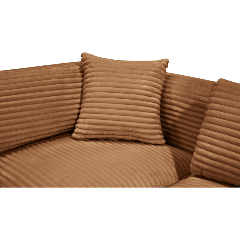 Meridian Shaggy Saddle Corduroy Performance Fabric Modular Sectional IMAGE 9