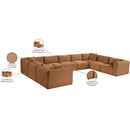 Meridian Shaggy Saddle Corduroy Performance Fabric Modular Sectional IMAGE 13