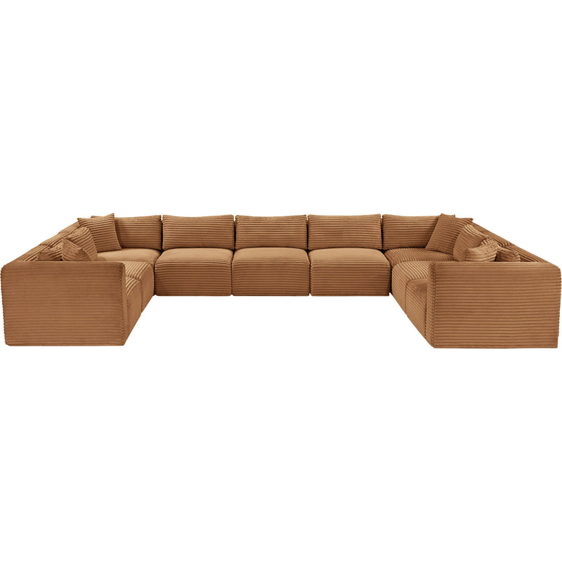 Meridian Shaggy Saddle Corduroy Performance Fabric Modular Sectional IMAGE 3