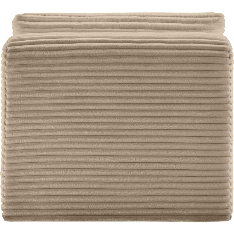 Meridian Shaggy Taupe Corduroy Performance Fabric Armless Chair IMAGE 5