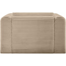 Meridian Shaggy Taupe Corduroy Performance Fabric Arm Chair IMAGE 5