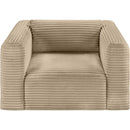 Meridian Shaggy Taupe Corduroy Performance Fabric Arm Chair IMAGE 6