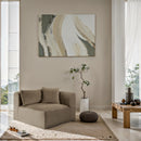 Meridian Shaggy Taupe Corduroy Performance Fabric Corner Chair IMAGE 2