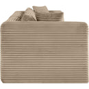 Meridian Shaggy Taupe Corduroy Performance Fabric Modular Sofa IMAGE 4