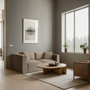 Meridian Shaggy Taupe Corduroy Performance Fabric Modular Sofa IMAGE 2