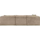Meridian Shaggy Taupe Corduroy Performance Fabric Modular Sectional IMAGE 5