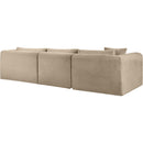 Meridian Shaggy Taupe Corduroy Performance Fabric Modular Sectional IMAGE 7