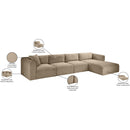 Meridian Shaggy Taupe Corduroy Performance Fabric Modular Sectional IMAGE 13
