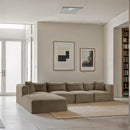 Meridian Shaggy Taupe Corduroy Performance Fabric Modular Sectional IMAGE 2