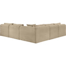 Meridian Shaggy Taupe Corduroy Performance Fabric Modular Sectional IMAGE 5