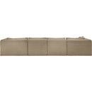Meridian Shaggy Taupe Corduroy Performance Fabric Modular Sectional IMAGE 5