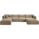 Meridian Shaggy Taupe Corduroy Performance Fabric Modular Sectional IMAGE 6