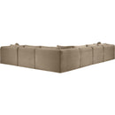 Meridian Shaggy Taupe Corduroy Performance Fabric Modular Sectional IMAGE 7