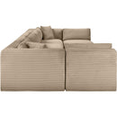 Meridian Shaggy Taupe Corduroy Performance Fabric Modular Sectional IMAGE 4
