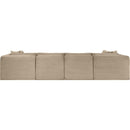 Meridian Shaggy Taupe Corduroy Performance Fabric Modular Sectional IMAGE 5