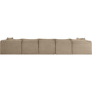 Meridian Shaggy Taupe Corduroy Performance Fabric Modular Sectional IMAGE 4