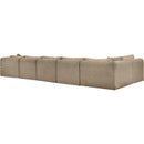 Meridian Shaggy Taupe Corduroy Performance Fabric Modular Sectional IMAGE 6