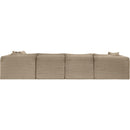 Meridian Shaggy Taupe Corduroy Performance Fabric Modular Sectional IMAGE 5