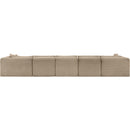 Meridian Shaggy Taupe Corduroy Performance Fabric Modular Sectional IMAGE 5