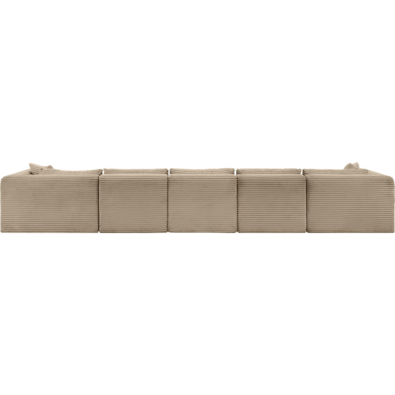 Meridian Shaggy Taupe Corduroy Performance Fabric Modular Sectional IMAGE 5