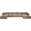 Meridian Shaggy Taupe Corduroy Performance Fabric Modular Sectional IMAGE 6