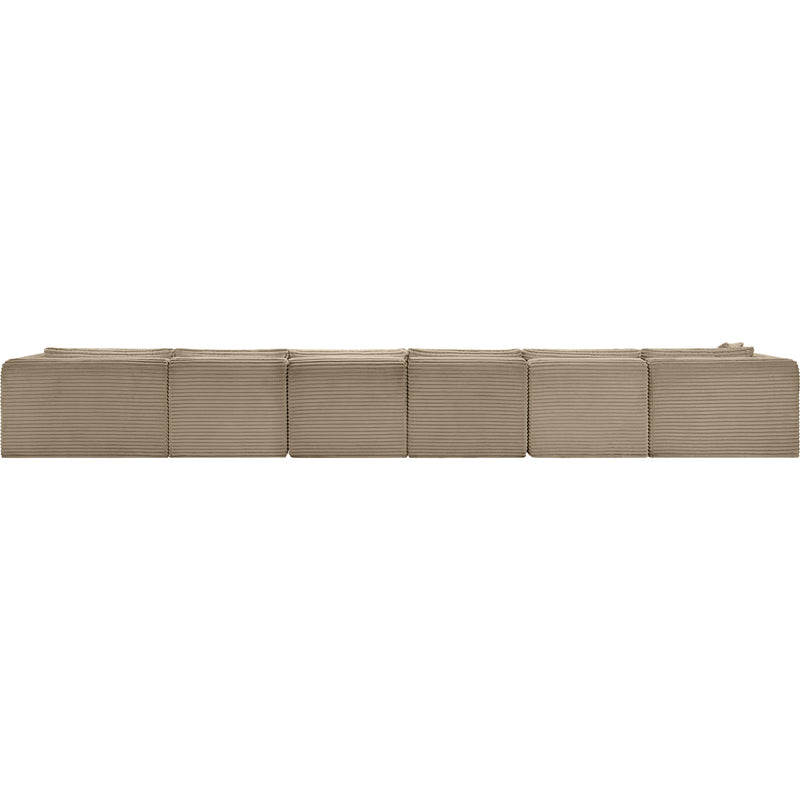 Meridian Shaggy Taupe Corduroy Performance Fabric Modular Sectional IMAGE 5