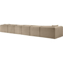 Meridian Shaggy Taupe Corduroy Performance Fabric Modular Sectional IMAGE 7