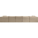Meridian Shaggy Taupe Corduroy Performance Fabric Modular Sectional IMAGE 5