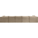 Meridian Shaggy Taupe Corduroy Performance Fabric Modular Sectional IMAGE 5
