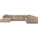 Meridian Shaggy Taupe Corduroy Performance Fabric Modular Sectional IMAGE 3