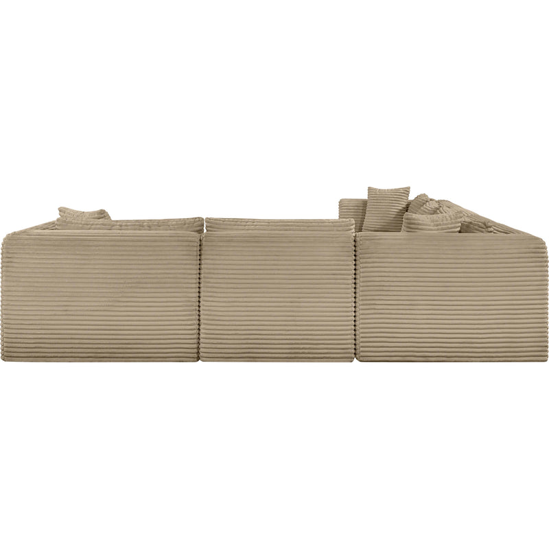 Meridian Shaggy Taupe Corduroy Performance Fabric Modular Sectional IMAGE 5