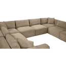 Meridian Shaggy Taupe Corduroy Performance Fabric Modular Sectional IMAGE 11
