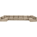 Meridian Shaggy Taupe Corduroy Performance Fabric Modular Sectional IMAGE 6