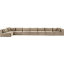 Meridian Shaggy Taupe Corduroy Performance Fabric Modular Sectional IMAGE 3