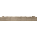 Meridian Shaggy Taupe Corduroy Performance Fabric Modular Sectional IMAGE 5