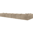Meridian Shaggy Taupe Corduroy Performance Fabric Modular Sectional IMAGE 7