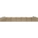 Meridian Shaggy Taupe Corduroy Performance Fabric Modular Sectional IMAGE 5