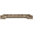 Meridian Shaggy Taupe Corduroy Performance Fabric Modular Sectional IMAGE 6