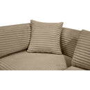 Meridian Shaggy Taupe Corduroy Performance Fabric Modular Sectional IMAGE 9