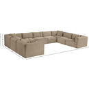 Meridian Shaggy Taupe Corduroy Performance Fabric Modular Sectional IMAGE 12