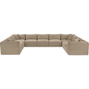 Meridian Shaggy Taupe Corduroy Performance Fabric Modular Sectional IMAGE 3