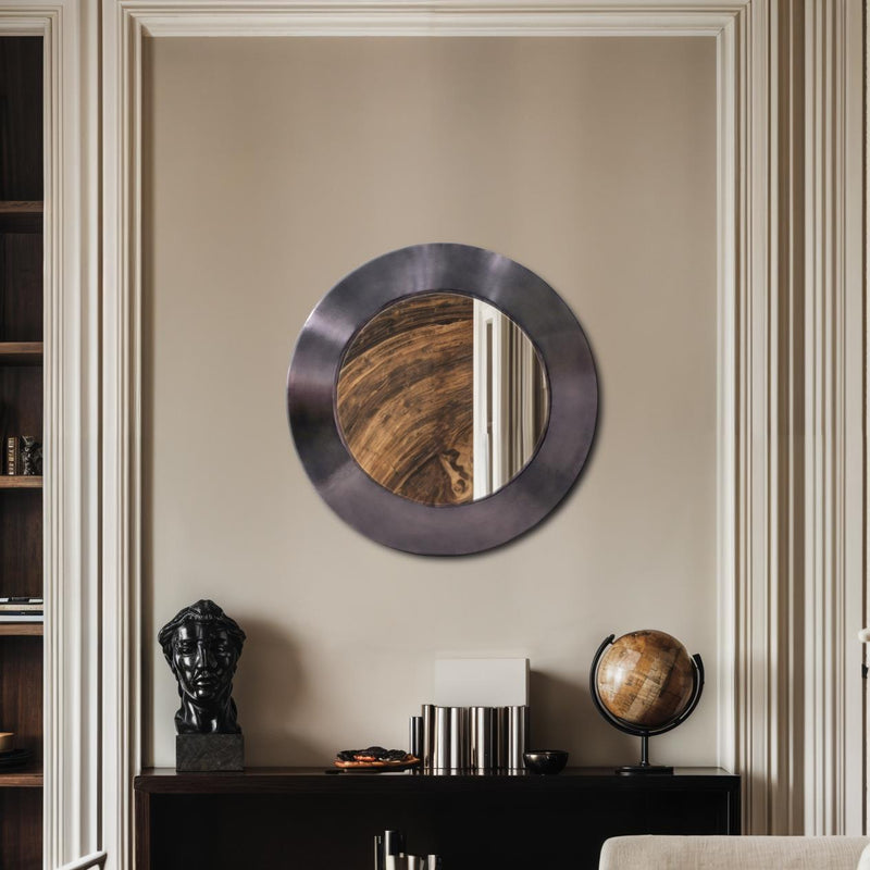 Meridian Sphere Black Iron Mirror IMAGE 2