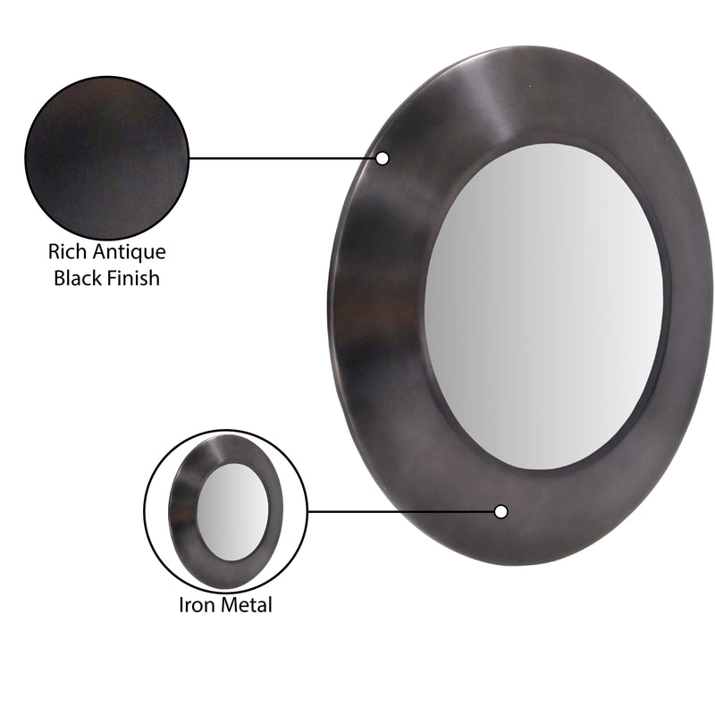 Meridian Sphere Black Iron Mirror IMAGE 8