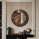 Meridian Sphere Brown Iron Mirror IMAGE 2