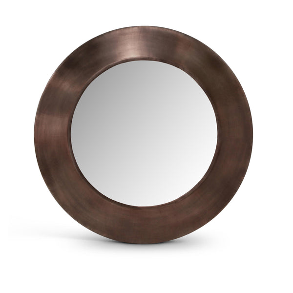 Meridian Sphere Brown Iron Mirror IMAGE 1