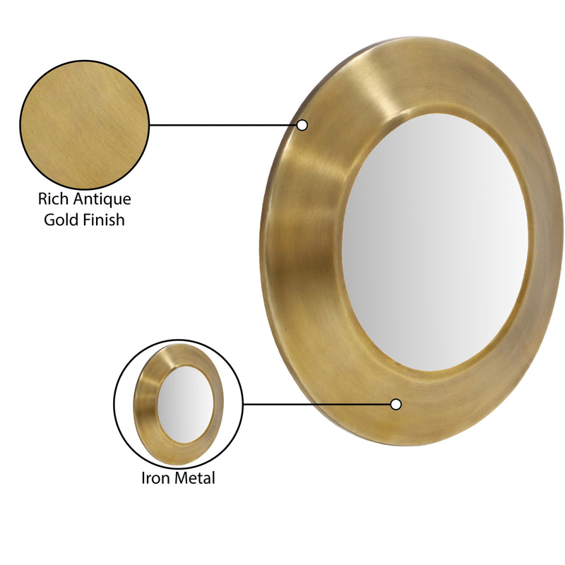 Meridian Sphere Gold Iron Mirror IMAGE 8
