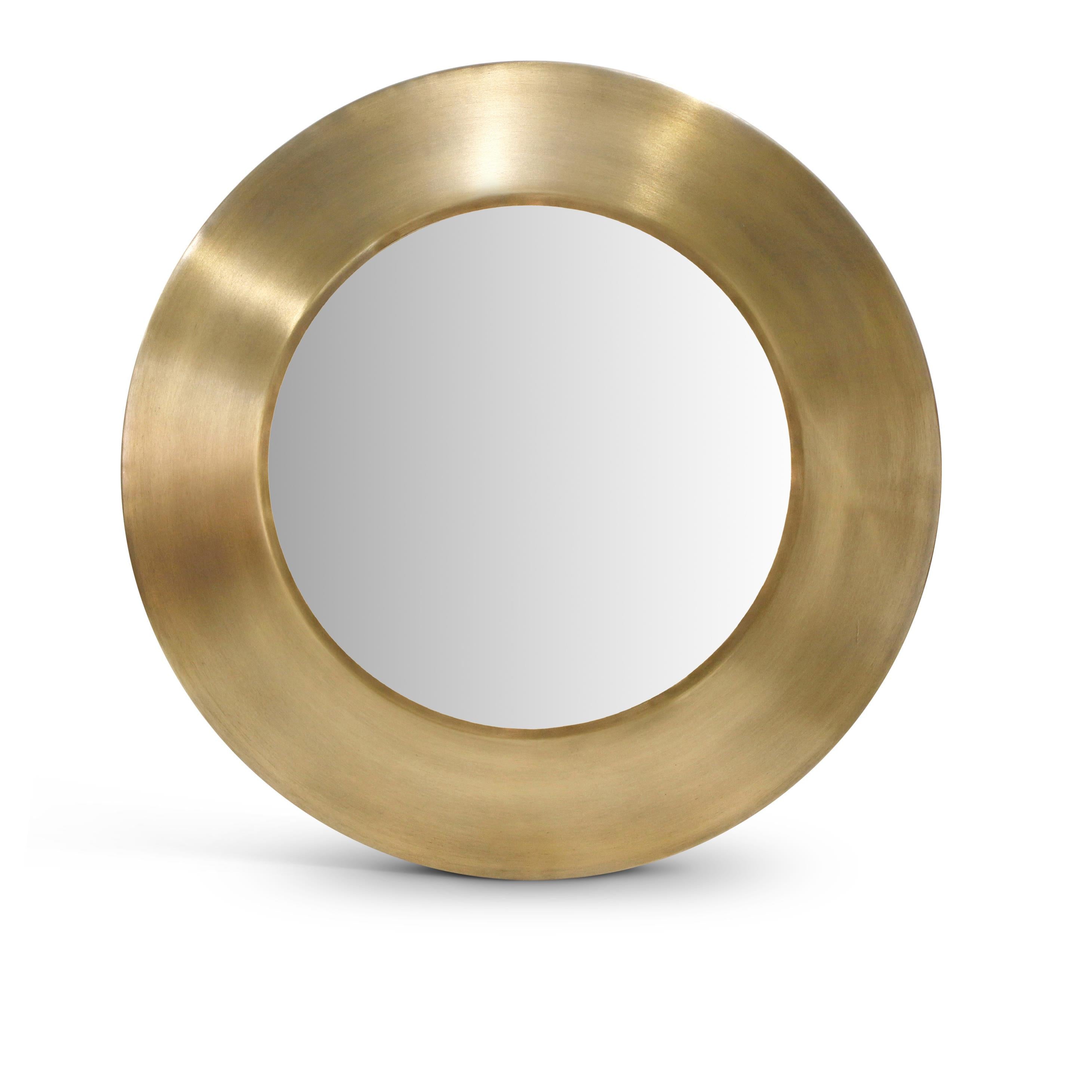 Meridian Mirror Meridian Sphere Gold Iron Frame Mirror