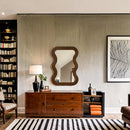 Meridian Bellagio Brown Oak Veneer Mirror IMAGE 2