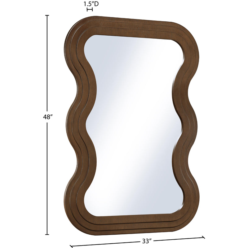 Meridian Bellagio Brown Oak Veneer Mirror IMAGE 6